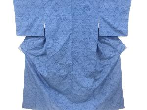 リサイクル　抽象模様織り出し手織り紬着物